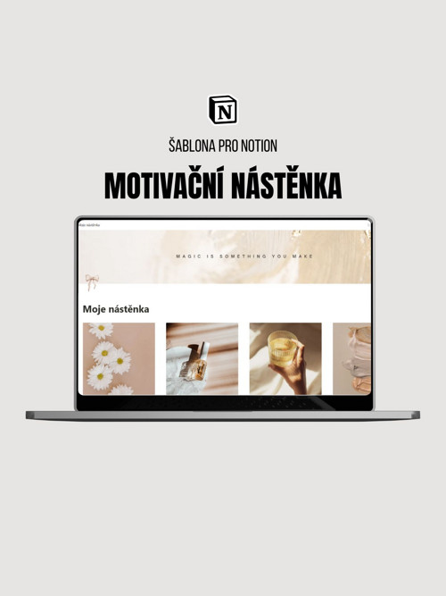 Motivační nástěnka - šablona pro Notion | béžová