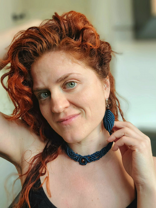 Petrolejová sada šperků