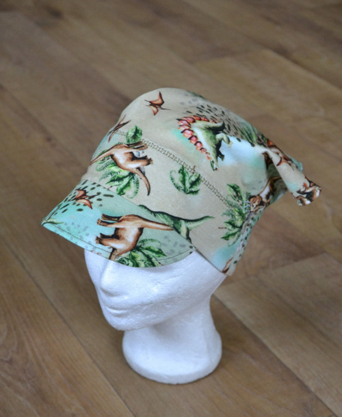 Šátek s kšiltem "dinosauři" vel. 50-52/3cm