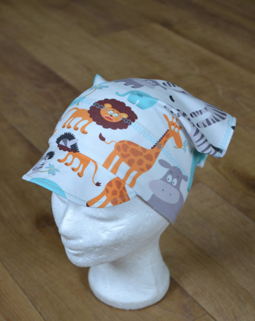 Šátek s kšiltem "zvířátka" vel. 45-47cm