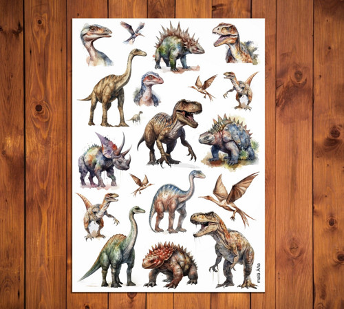 Samolepky DINOSAUŘI A4