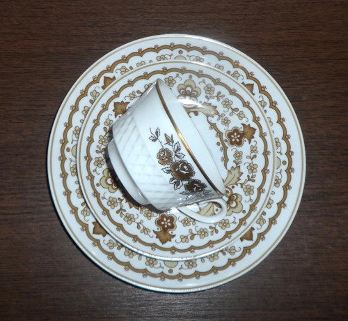 Snídaňové ŠAPO zlacené Fine China Lichte, Freiberg