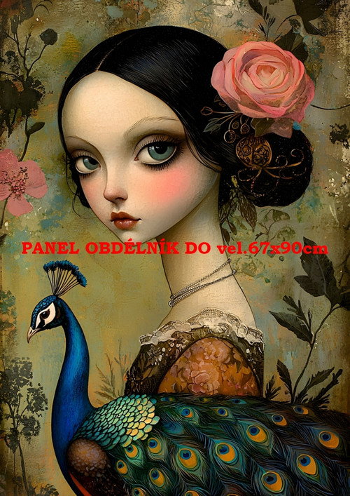 Bavlněný panel - varianty velikostí / 11x15 cm
