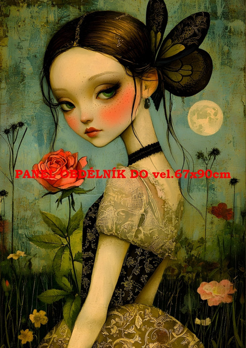 Bavlněný panel - varianty velikostí / 11x15 cm