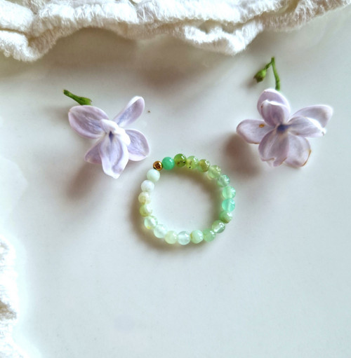 Prsten*chryzopras*ombré*0,3 cm