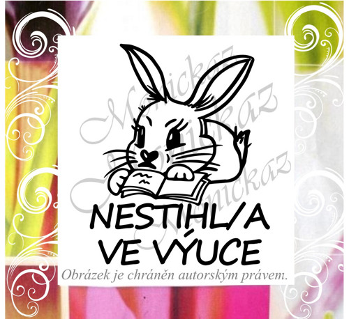 Nestihl/a ve výuce zajíc 1865. Razítko.