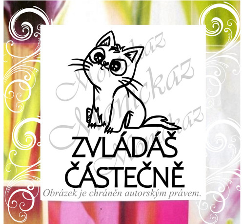 Zvládáš částečně kočka 1826. Razítko.