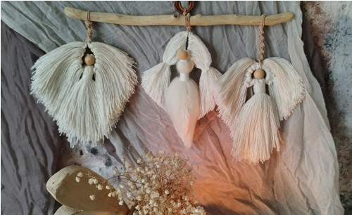 Macramé závěs " Andělé " — foto 1