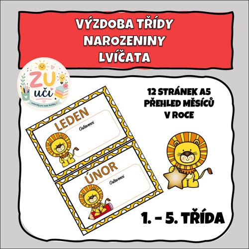 Výzdoba třídy - Narozeniny - Lvíčata