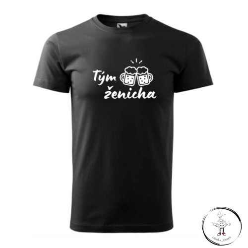 Černé tričko Tým ženicha