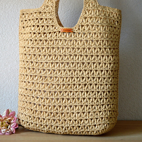 DOLCE - RAFFIA ISPIE - Khaki , 45x40 CM — foto 1