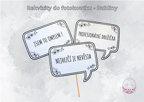 Rekvizity do fotokoutku- bubliny - 10 kusů