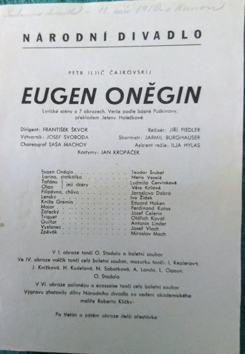 Eugen Oněgin — foto 1