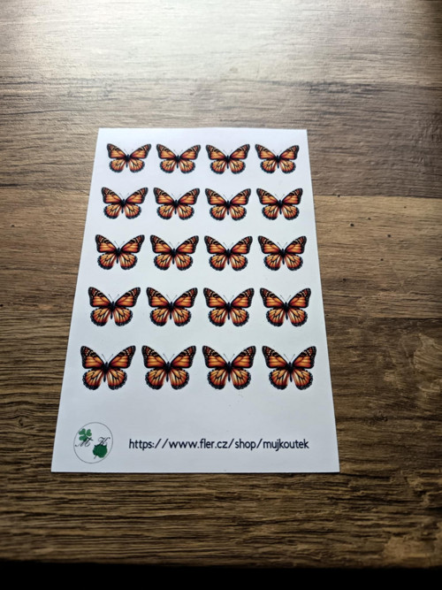 Samolepky motýli – oranžoví