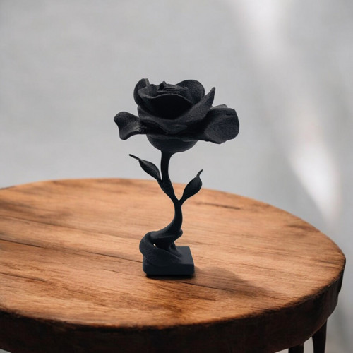 Dekorativní růže - 3D tištěná soška růže