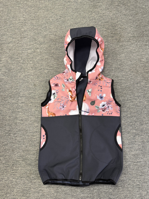 Softshellová vesta vel.116/122 + kapuca 50zip