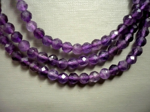 Vrt. 4 mm - ametyst FASETOVANÝ, 10 ks