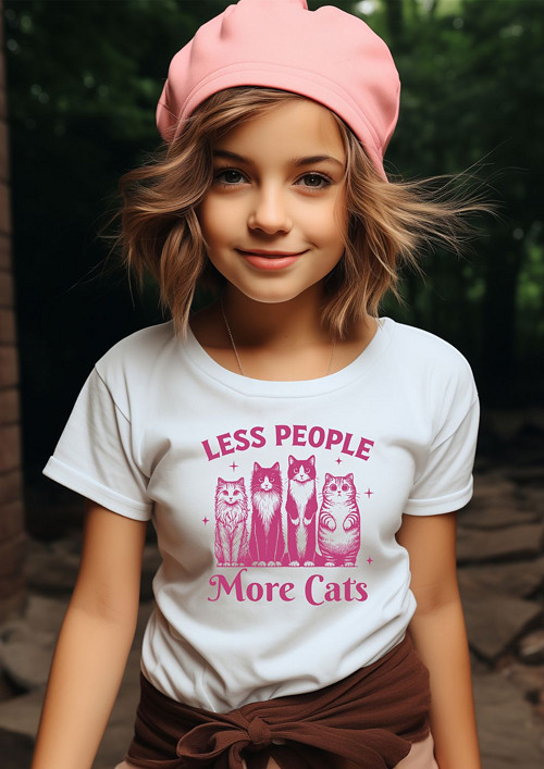 Dětské tričko "Less people, more cats" — foto 1