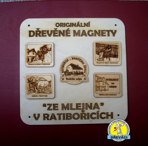 Nabídková destička pro prodej magnetů