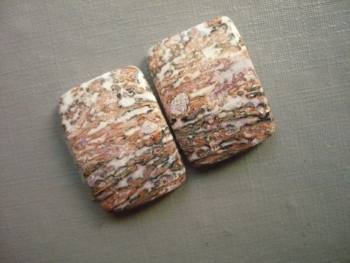 Pár kabošonů - jaspis leopardí 20 mm, č.8Bf — foto 1