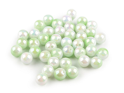 Plastové korálky 10 mm (20ks) - zelená