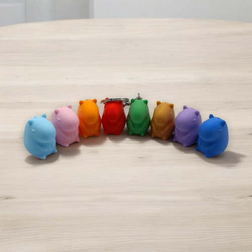 Přívěsek kapybara - Roztomilá 3D tištěná klíčenka