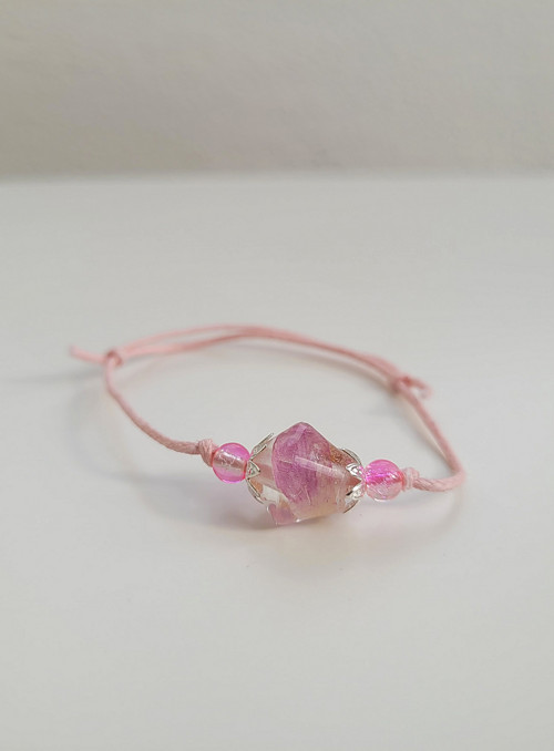 Náramek: Růžová růžička (dětský)