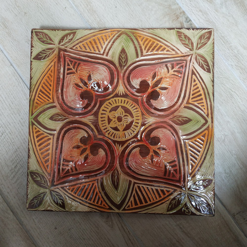 Mandala se srdíčky