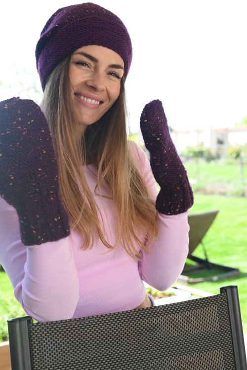 Set fialový melír