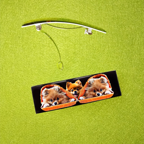 Špic Pomeranian Automatická Spona Do Vlasů