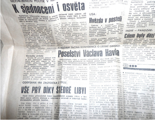 NOVINY dvojlist, Mladá fronta, 5. VI. 1990