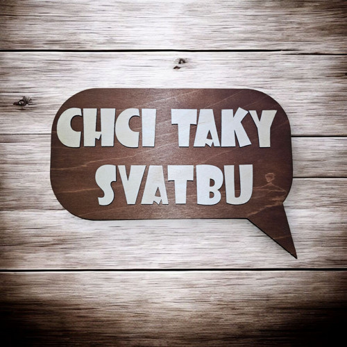 Dřevěná oboustranná cedulka do fotokoutku