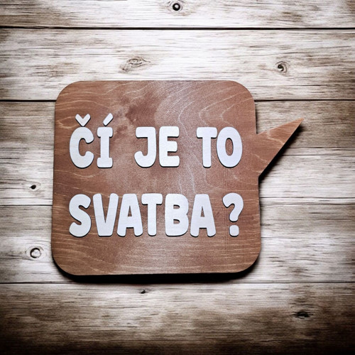 Dřevěná oboustranná cedulka do fotokoutku