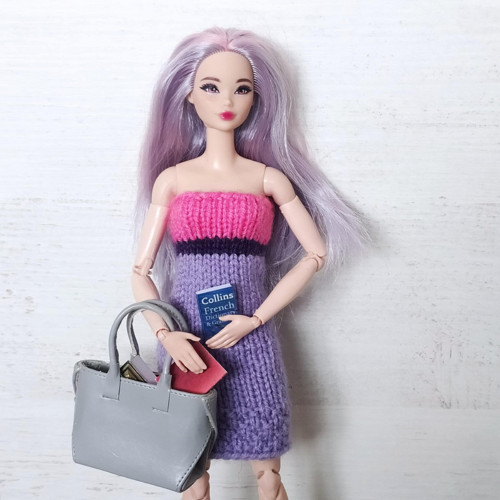Pletené šaty pro Barbie nebo FR panenky IT