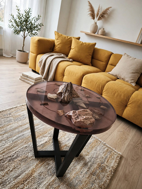 Stolek Epoxid, kámen — foto 1