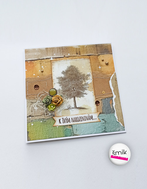 Přání se stromem k narozeninám "Terra Incognita"