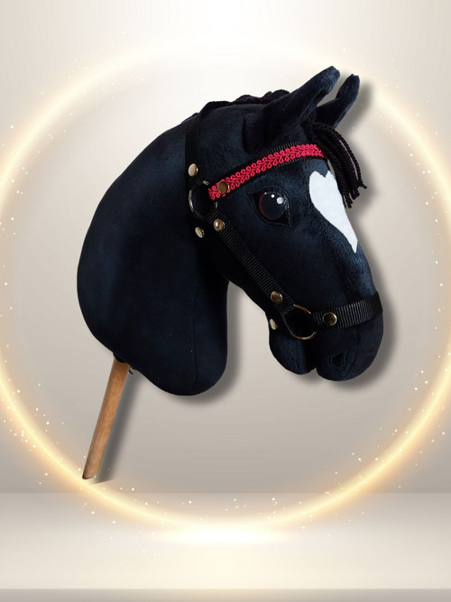 Hobby Horse jemně stínovaný Fríský kůň