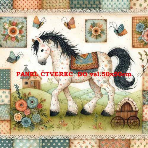 Bavlněný panel 40x40 cm - skladem — foto 1