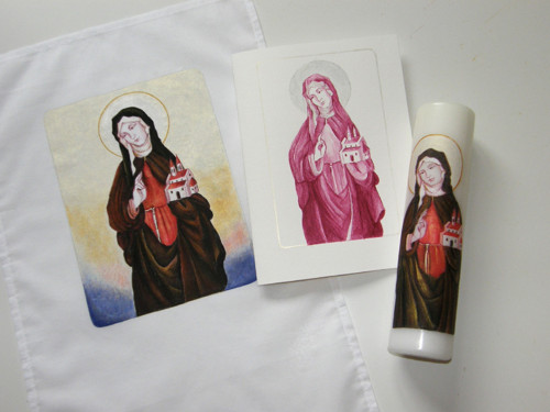 Přání se sv. Anežkou Českou, originál 15cmx21cm