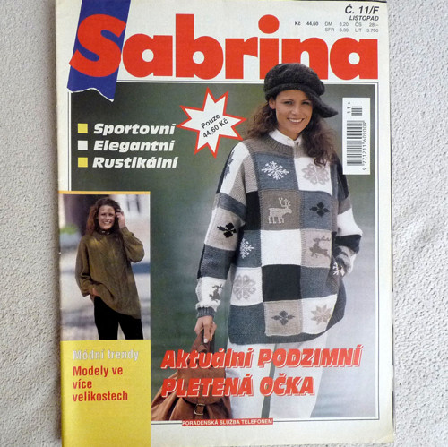Sabrina č.11/F - Aktuální podzimní pletená očka