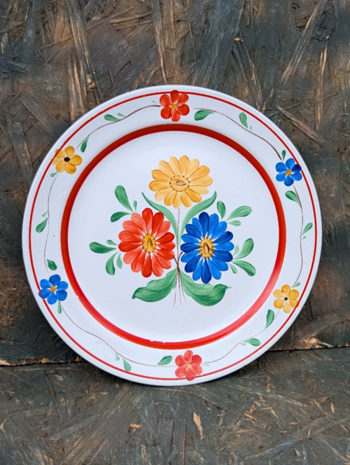 Vintage dekorativní talíř, folklórní motiv,