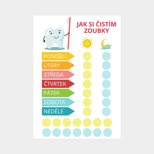 Plán čištění zoubků - PDF