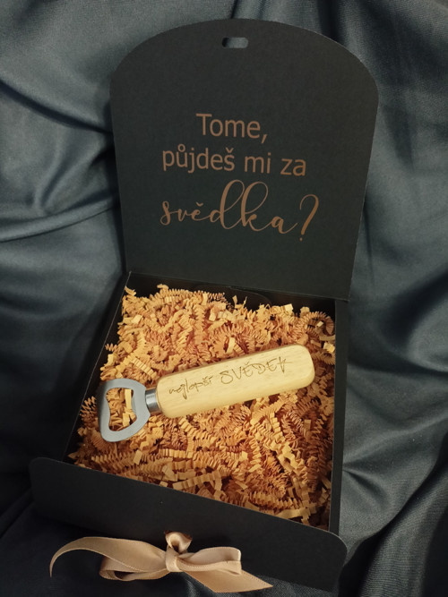 Dárková krabička pro svědka - s otvírákem