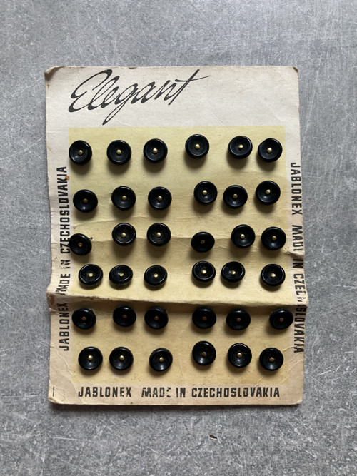 Vintage knoflíčky Elegant – Jablonex, ČSSR (36 ks)