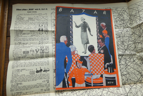 Bazar, módní časopis, 9/1928, střihy!