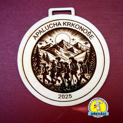 DŘEVĚNÉ MEDAILE "APALUCHA Krkonoše 2025"