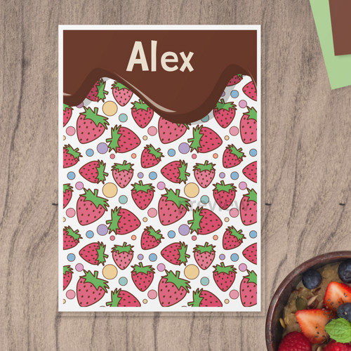 Linkovaná podložka fruit fancy - jahody A4