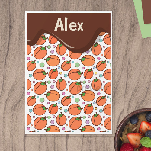 Linkovaná podložka fruit fancy - meruňky A4