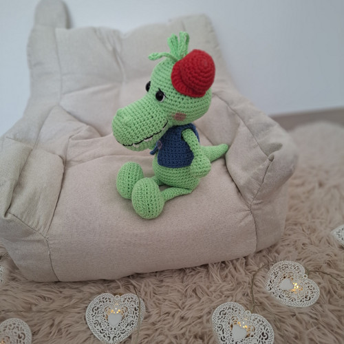 Háčkovaný krokodýl Ludva