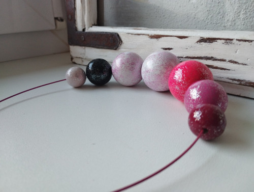 Bonbóny s třpytkami No.II 3,3cm. VÝPRODEJ